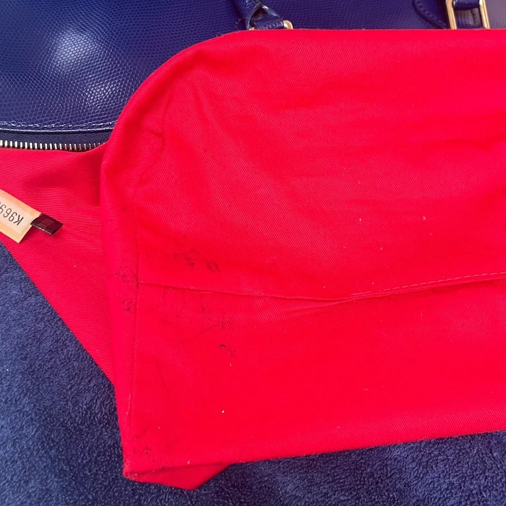 Dooney & Bourke Dark Royal Leather Large Tote - Picture 15 of 16